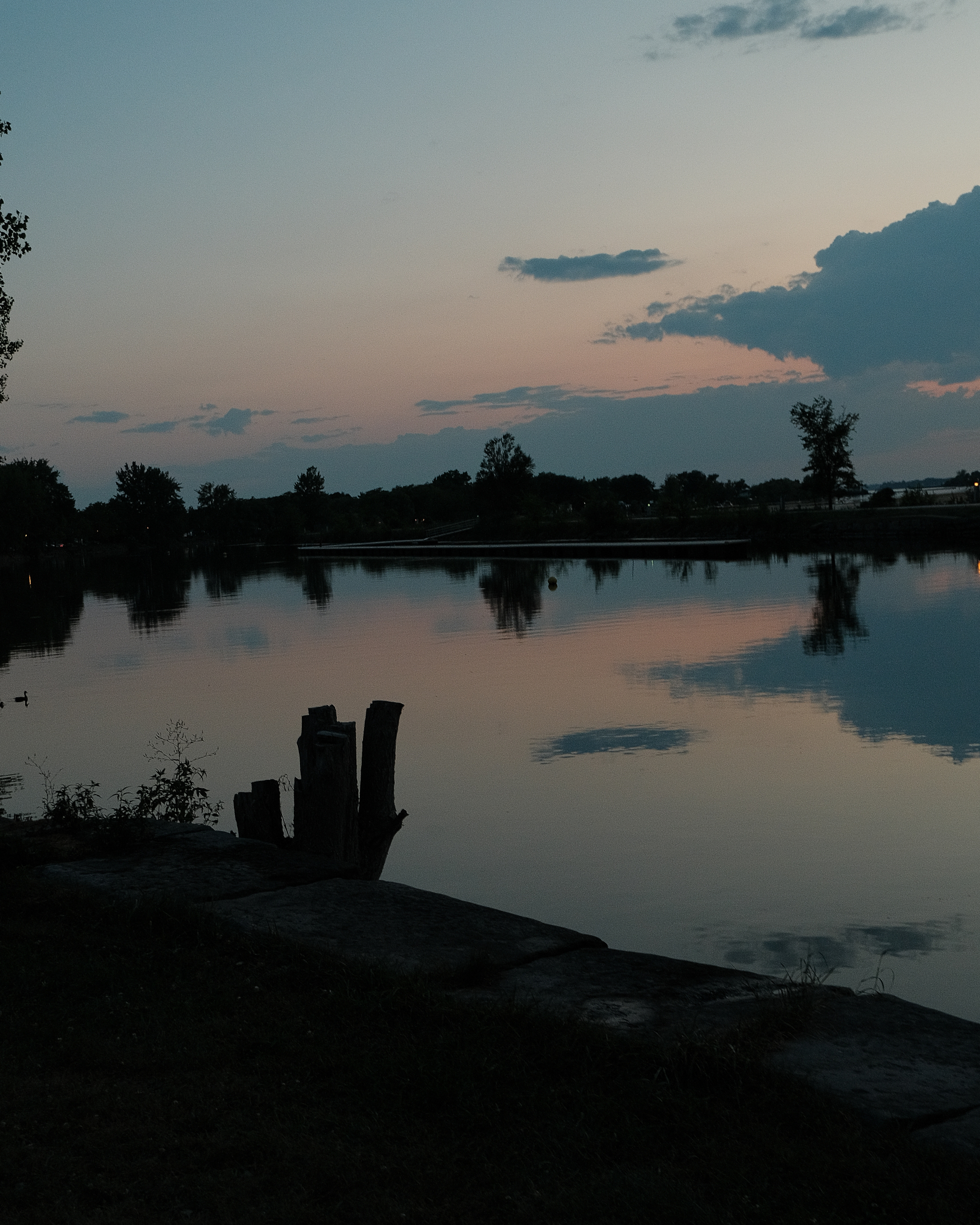 Sunset Over Calm Lake